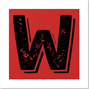 Capital Letter W Name Initial Monogram Posters and Art